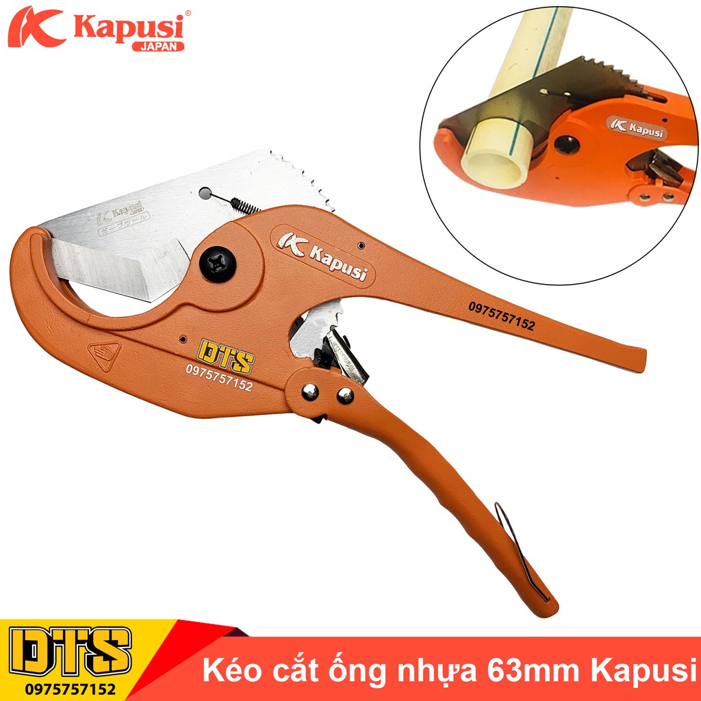 Kéo cắt ống nhựa Nhật PVC, PPR, PE, PU Kapusi JAPAN 63mm