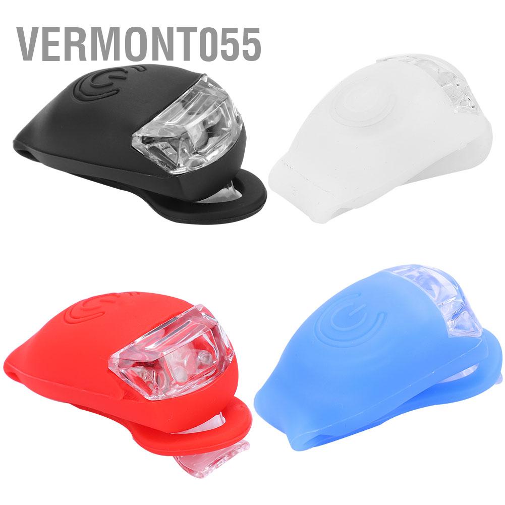 Hàng Hot Xe đạp Silicone Frog Mặt trước / Phía sau Đèn LED cảnh báo Đèn flash Xe đạp Không thấm nước Hàng giao ngayVermont055