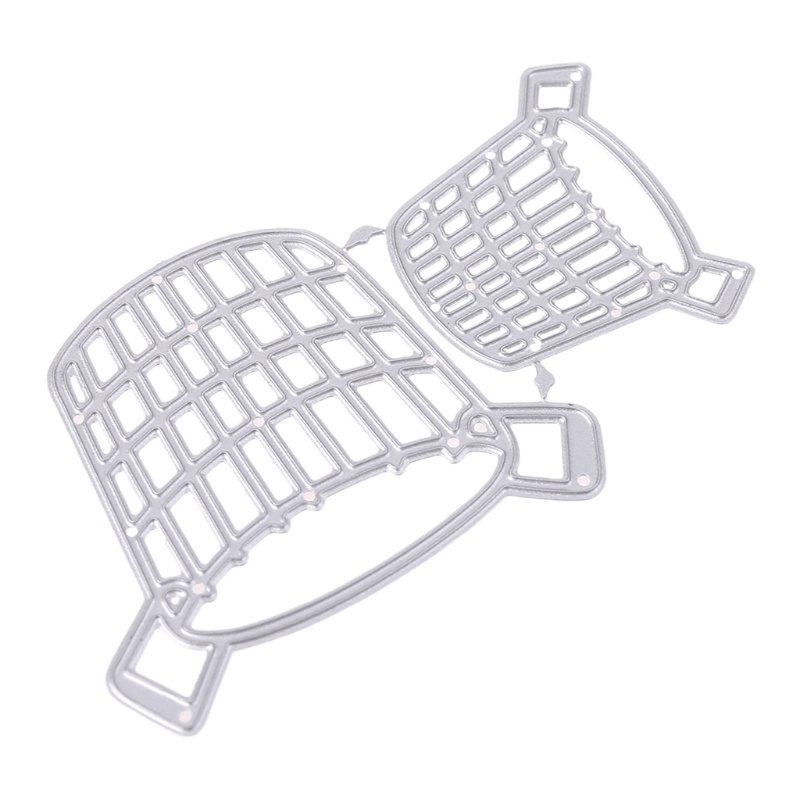 Khuôn Cắt Giấy Kim Loại Hình Giỏ Đựng Hoa Quả Xinh Xắn