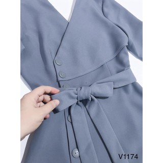 VÁY DÁNG Suông THẮT NƠ EO