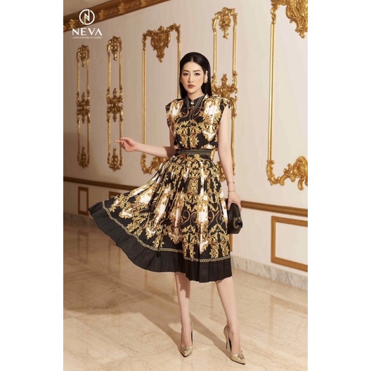 NEVA newtag set áo và váy hoạ tiết mới nguyên tag M/L