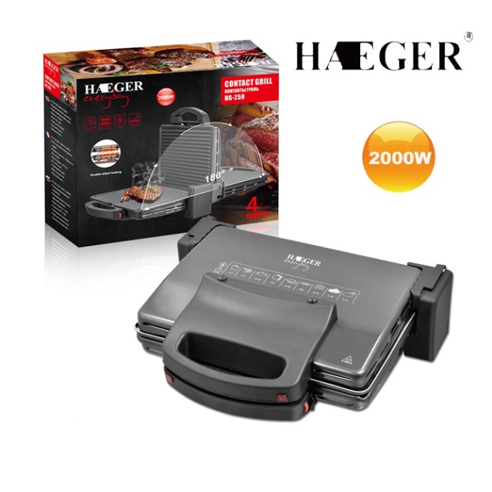 Máy nướng ép bánh mì chính hãng HAEGER HG-259 2000W