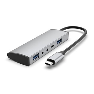 Bộ chia USB Type C 5 trong 1 hỗ trợ các loại macbook, laptop, máy tính bàn và máy tính xách tay có cổng usb type c
