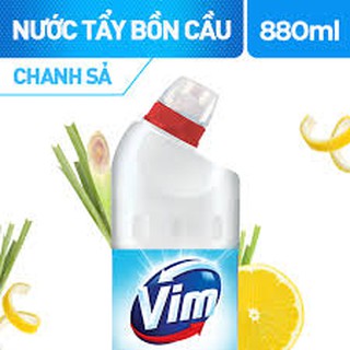 Gel Tẩy rửa Bồn cầu và Nhà tắm Vim Trắng Sáng Hương Chanh Sả 880ml
