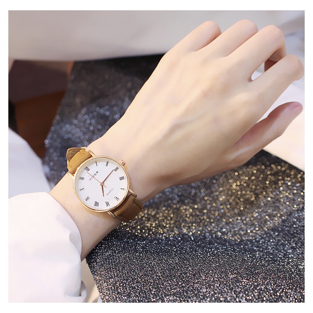 [SIÊU ĐẸP]ĐỒNG HỒ NỮ DÂY DA VISER MẶT CARO SIÊU ĐẸP THỜI TRANG | BigBuy360 - bigbuy360.vn