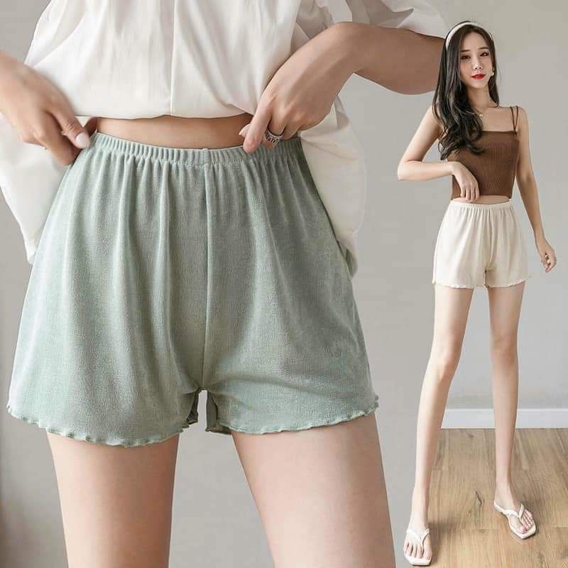 Quần đùi nữ mặc nhà, quần ngủ nữ thun cotton thoáng mát