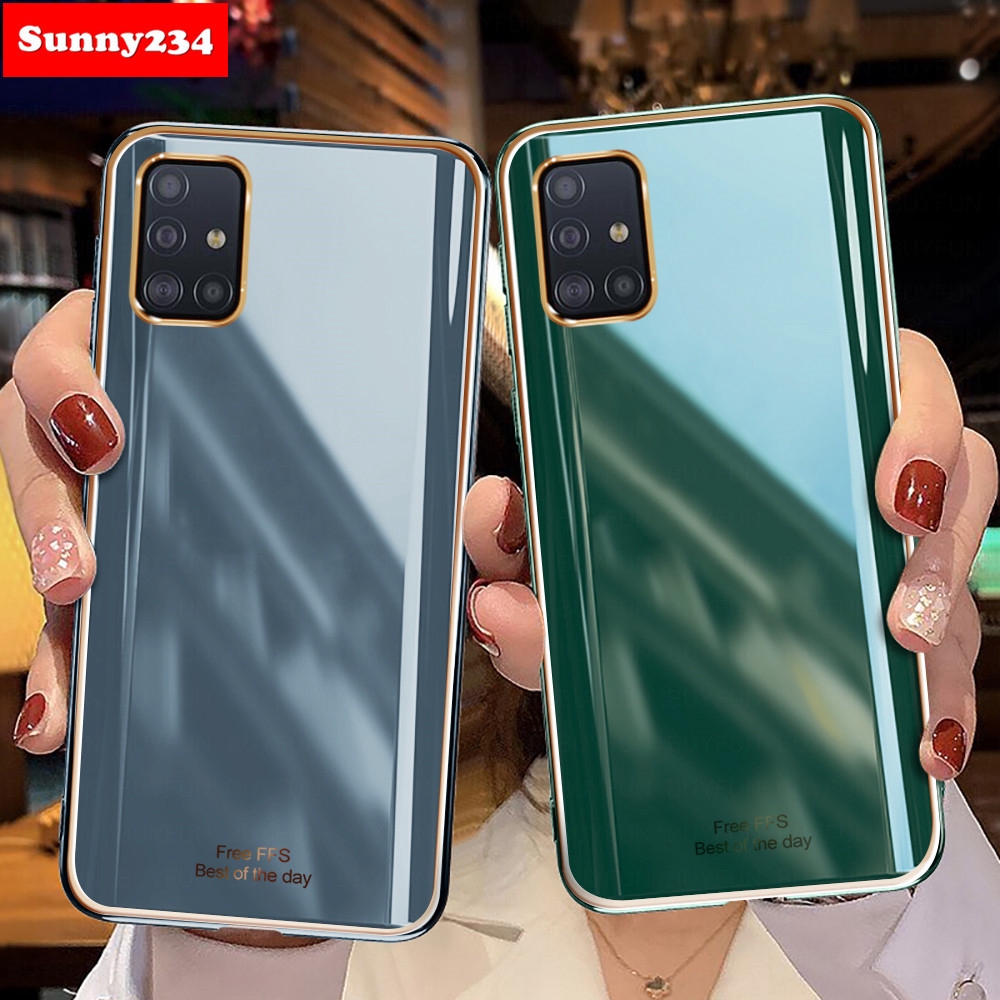 Ốp điện thoại silicone mềm chống sốc 6D sang trọng cho Samsung A32 A52 A72 A21S M11 A31 A11 A01 M31 A51 A71 M51 S20U
