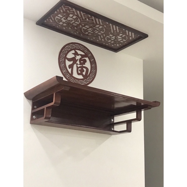 Ban thờ chung cư treo tường 41*61( tặng kèm chắn khói, chắn khói dán tường)