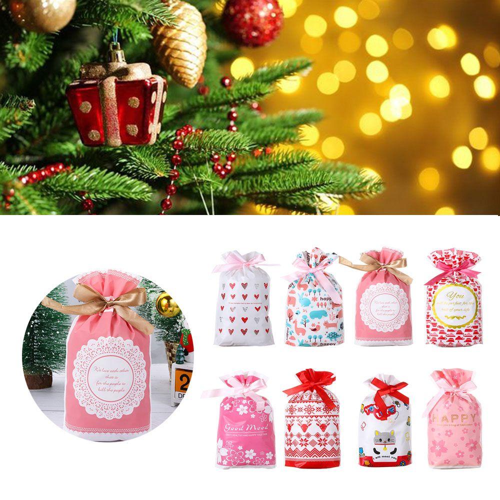 Bộ 5 Túi Đựng Bánh Quy Trang Trí Giáng Sinh