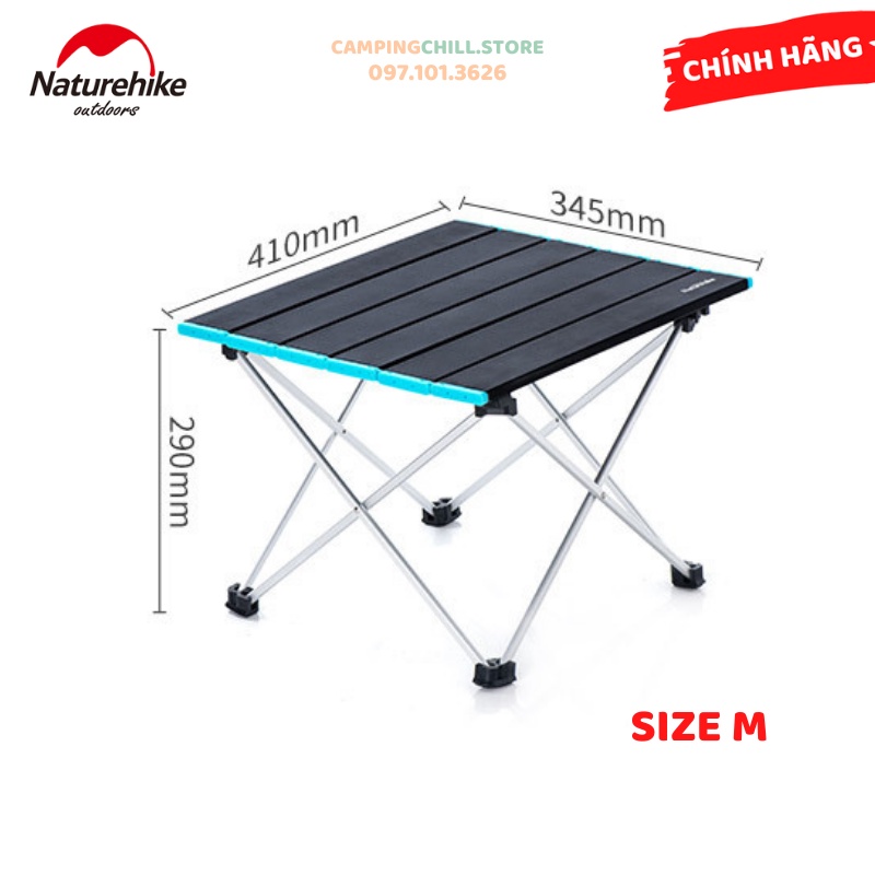 [CHÍNH HÃNG] BÀN NHÔM GẤP GỌN DÃ NGOẠI, CẮM TRẠI NATUREHIKE NH19Z008-Z