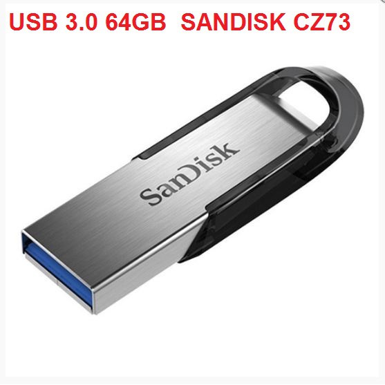 USB 3.0 64GB SANDISK CZ73 Ultra Flair (xám đen)