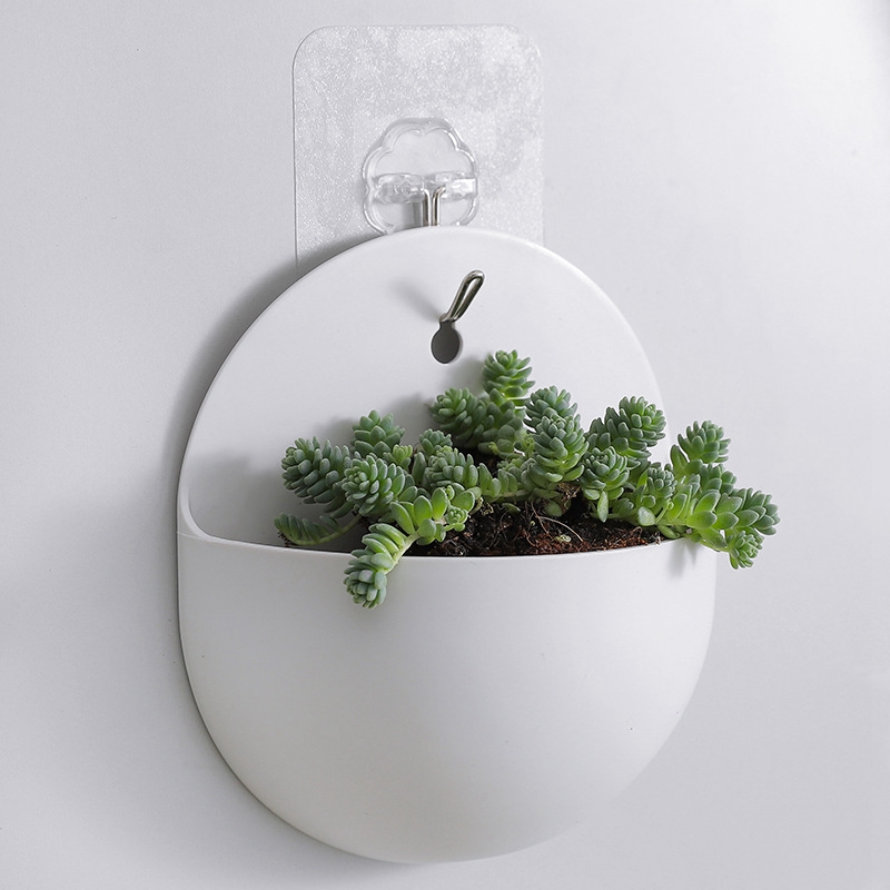 Chậu Trồng Cây Treo Tường Mini Màu Trắng Sáng Tạo Dành Cho Gia Đình