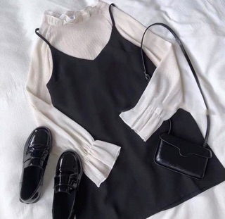 Set áo voan - yếm đen