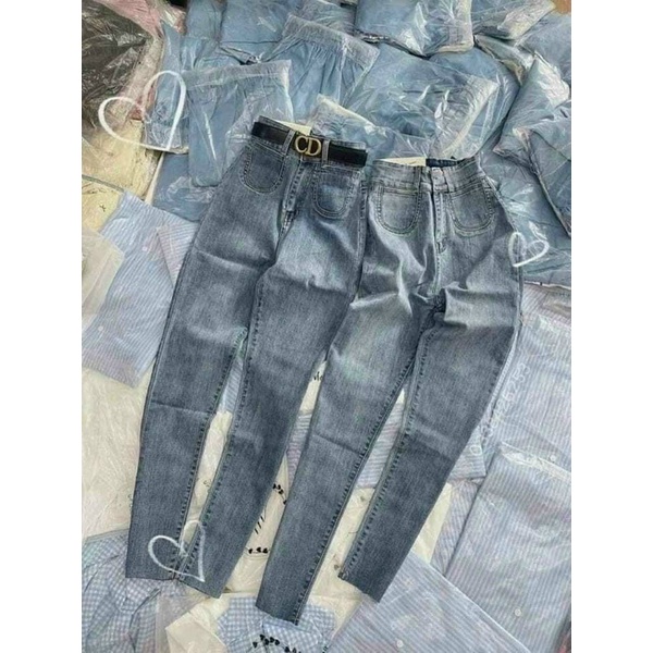 Quần JEAN DÀI TÚI KIỂU 2 NÚC FOM SIÊU CAO