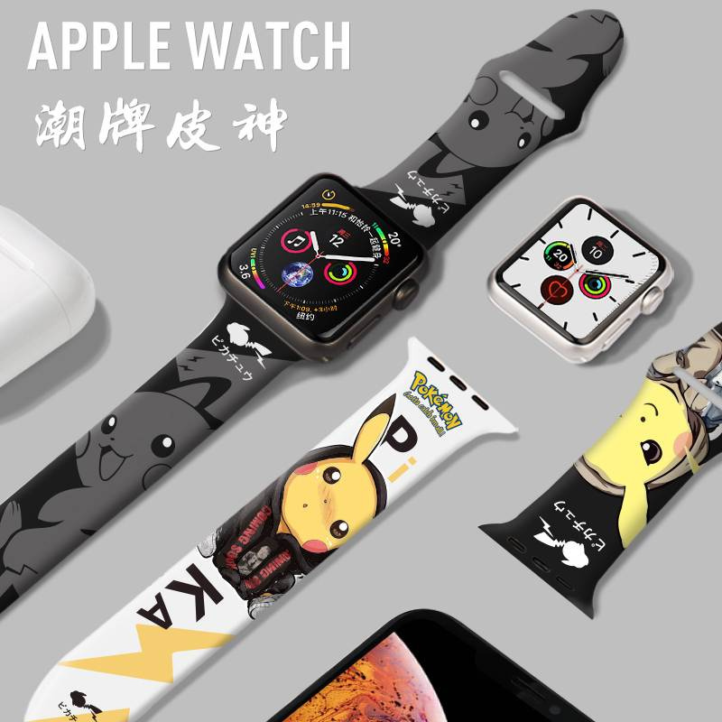 Dây Đeo Silicon Cho Đồng Hồ Apple Iwatch Series 6 Se 5 4 3 2 1 Kích Thước 38mm 40mm 44mm 44mm T500 / U78 Plus / Hw22 / Hw12 / W46 / Watch 6