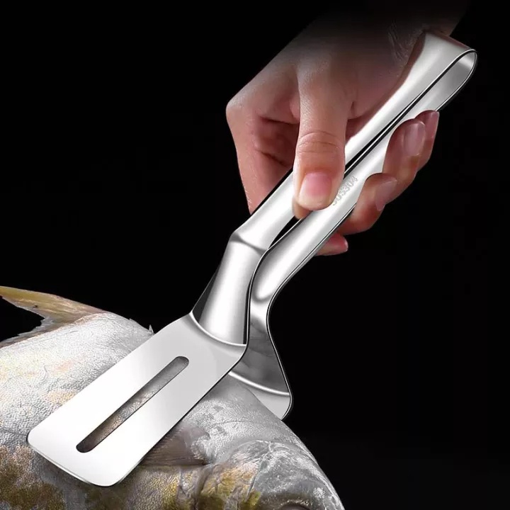 Kẹp Inox gắp thức ăn, chiên cá, beefsteak, bánh rán