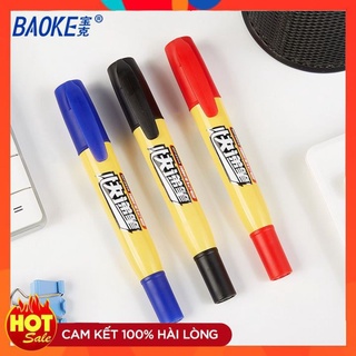 [Rẻ vô địch] COMBO 2 Bút Lông 2 Đầu, 3 màu Đen/Xanh/Đỏ BAOKE MP2908