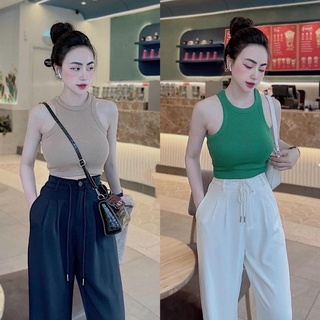 Áo ba lỗ croptop basic