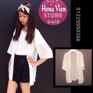 Kimono TRẮNG TRƠN