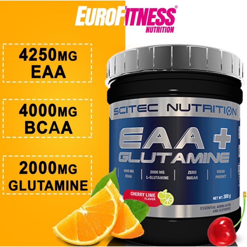 SCITEC EAA GLUTAMINE | Giảm Mệt Mỏi Ngừa Mất Cơ Chống Dị Hóa Cơ Bắp   - Muscle Fitness