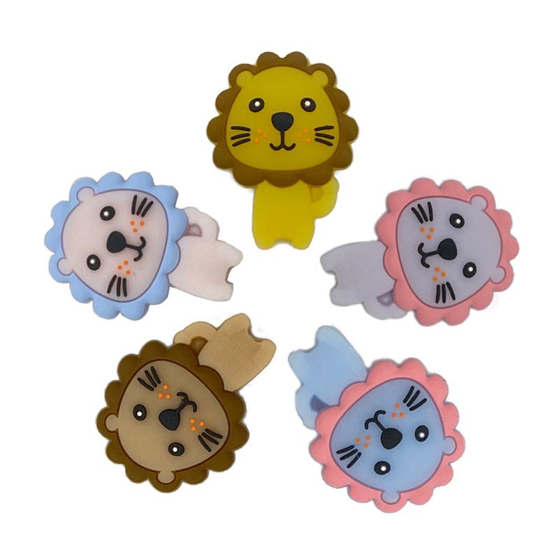 Đồ Chơi Ngậm Nướu Bằng Silicone Hình Sư Tử DIY Dành Cho Trẻ Sơ Sinh