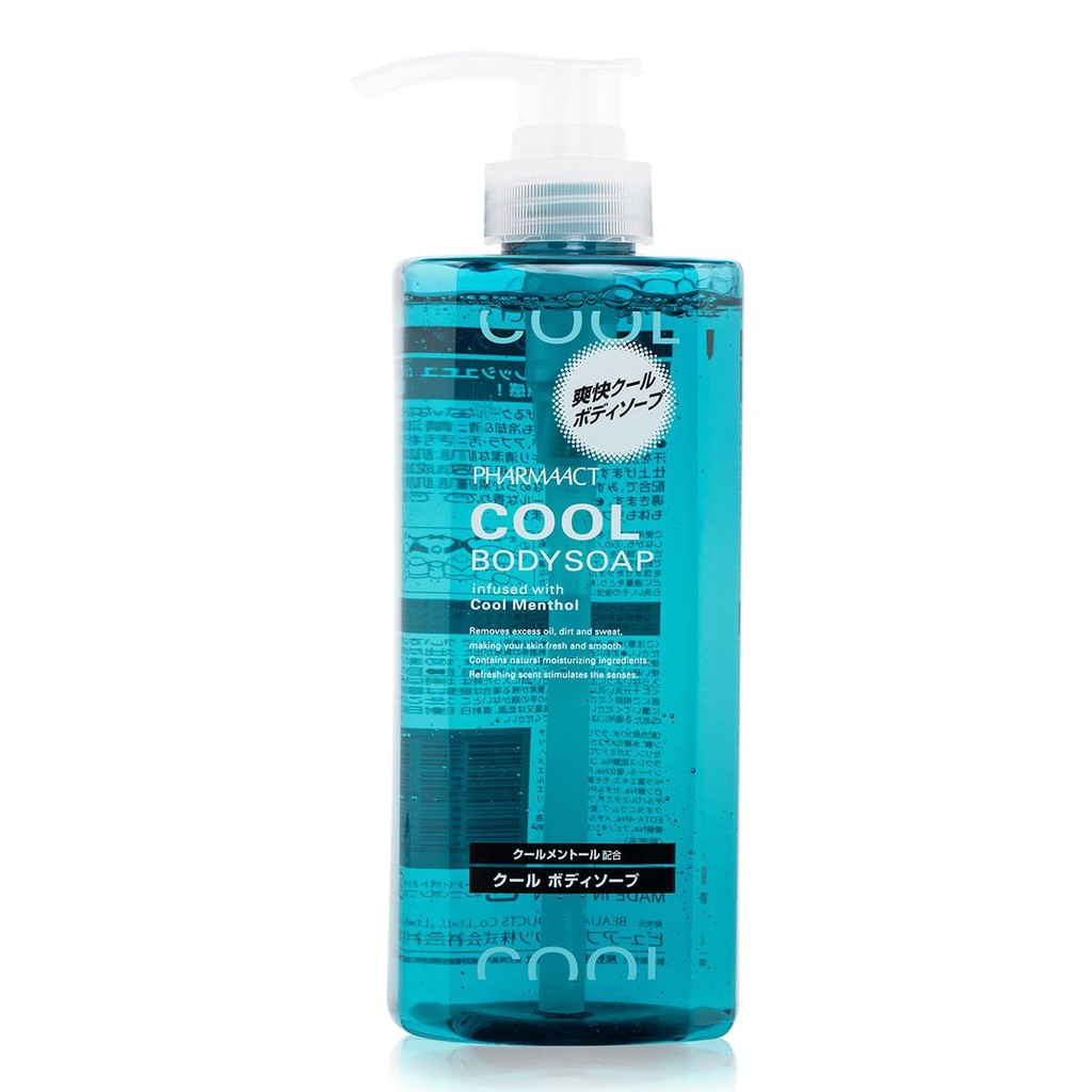 Sữa Tắm Pharmaact Cool 600ml Cho Nam (Giảm Mụn &amp; Sáng Khoái) Hàng Nhật Nội Địa