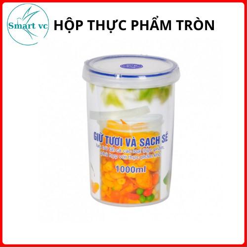 Hộp bảo quản thực phẩm tròn,hộp nhựa đựng thức ăn bảo quản trong tủ lạnh 500ml-750ml-1000ml Song Long Nhựa PP không mùi