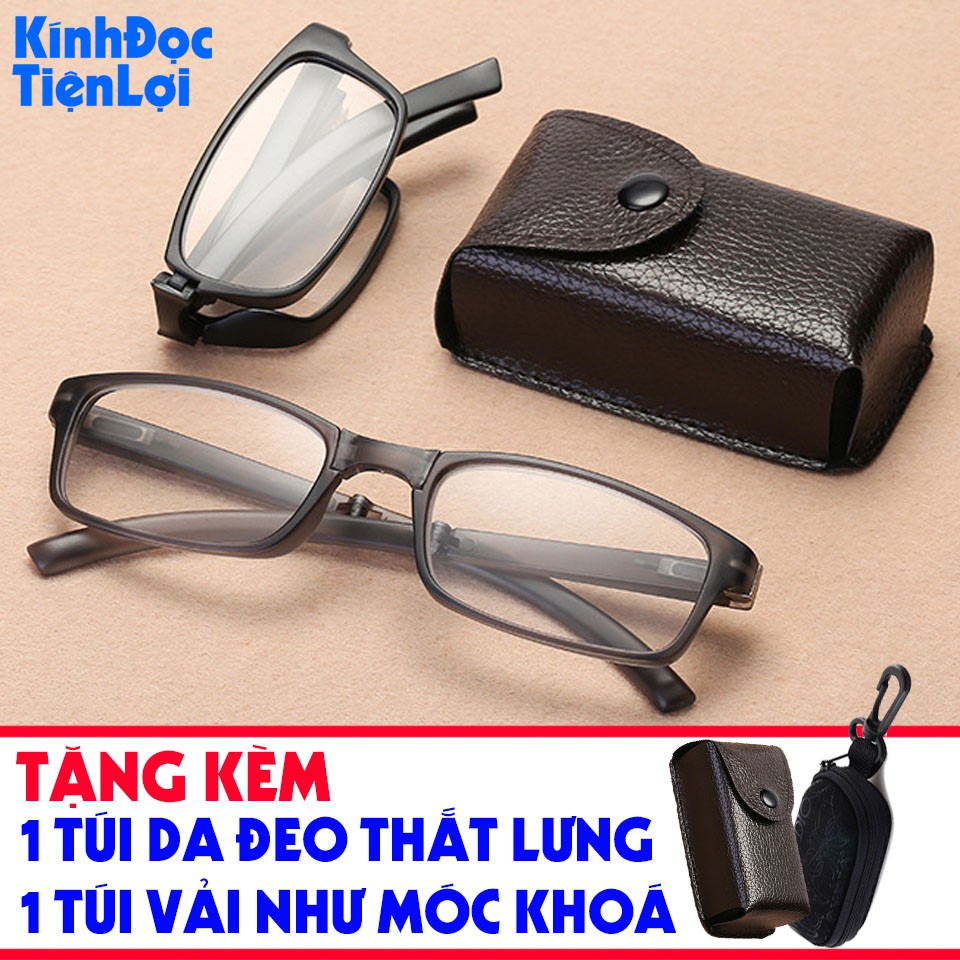 Kính lão Kính viễn gập xếp tiện lợi Kính đọc móc khóa