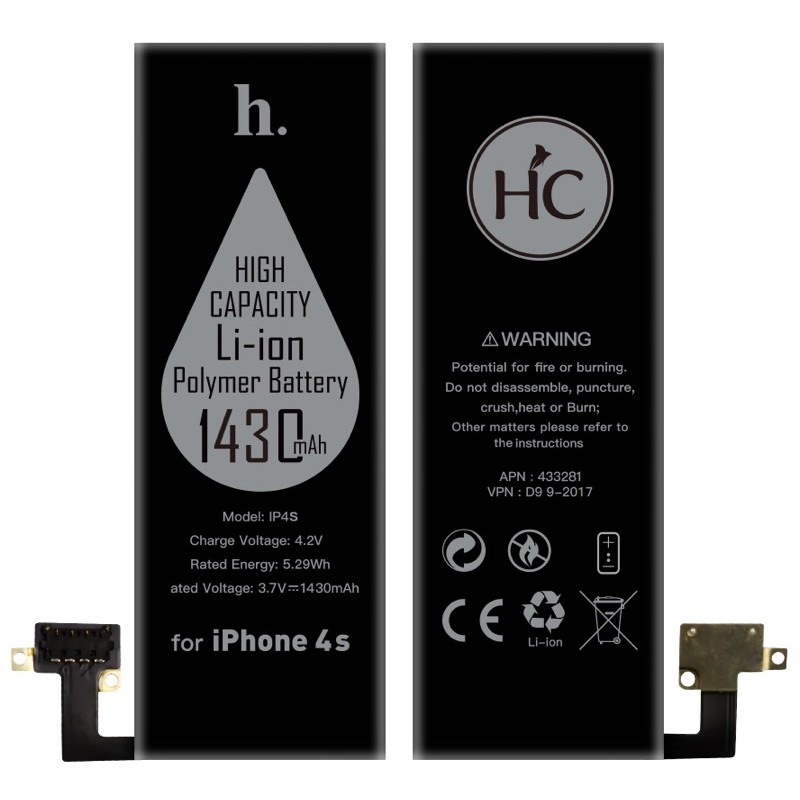 Pin điện thoại iphone 4s chính hãng hoco loại xịn