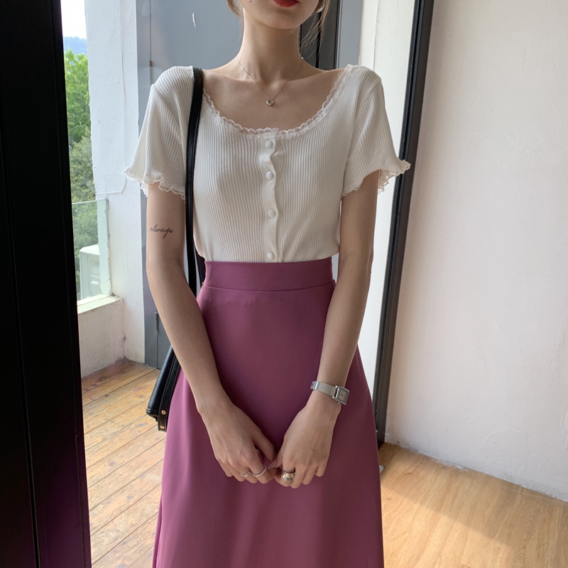 IELGY Áo Khoác Cardigan Dệt Kim Phối Ren Dáng Ngắn Thời Trang Mùa Hè Hàng Mới Dành Cho Bạn Nữ