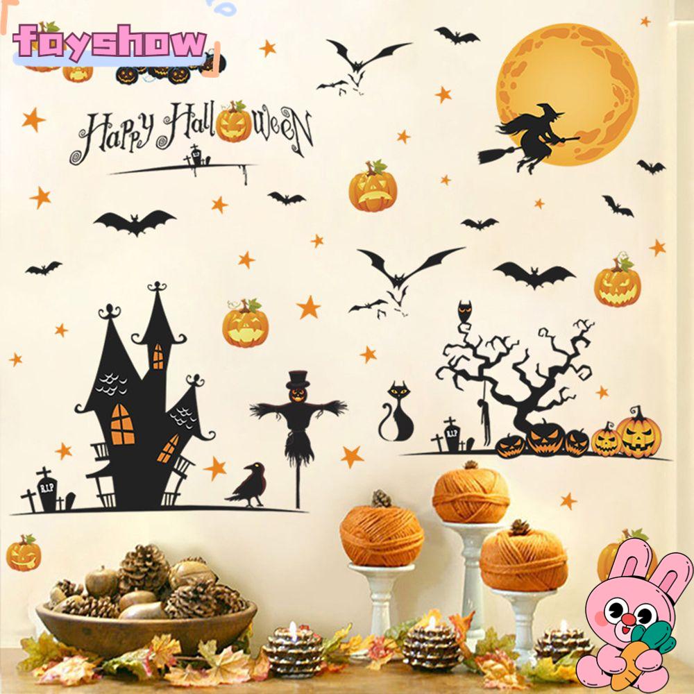 Sticker Dán Tường Hình Bóng Ma Trang Trí Halloween DIY