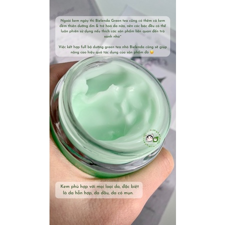 Kem dưỡng Bielenda Green tea - Kiềm dầu, giảm/ngăn ngừa mụn, thâm mụn, phục hồi & dịu da