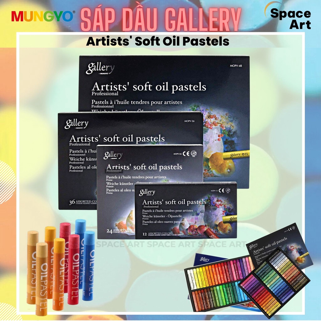 Màu sáp dầu oil pastel Gallery MUNGYO Artists' Soft oil pastels Professional