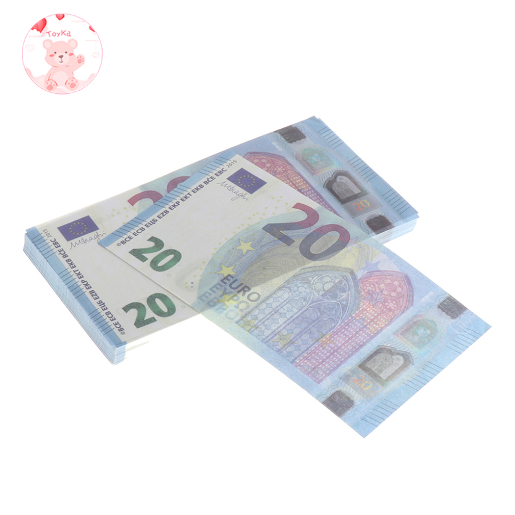 [whbadguy]100pcs Euro Props Play Fun Pretend Cash Prop, Denomination Magic Props to Make Movies and TV Shows More Realistic