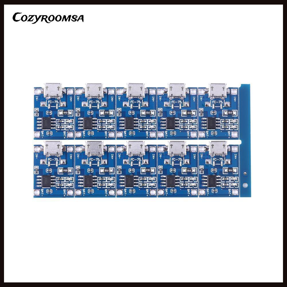 Set 10 Bảng Mạch Sạc Pin 5v Mini Usb 1a Tp4056 Tiện Dụng