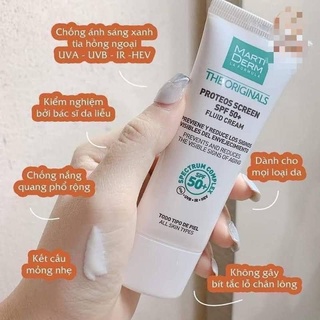 Kem chống nắng Martiderm chống tia Uv ánh sáng xanh 40ml