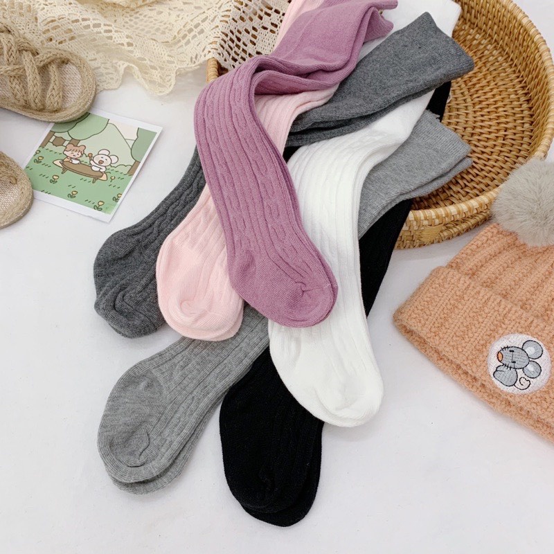Quần tất len legging NOW quảng châu, quần tất len không bàn chất len dày dặn cho bé trai bé gái từ 0-2 tuổi