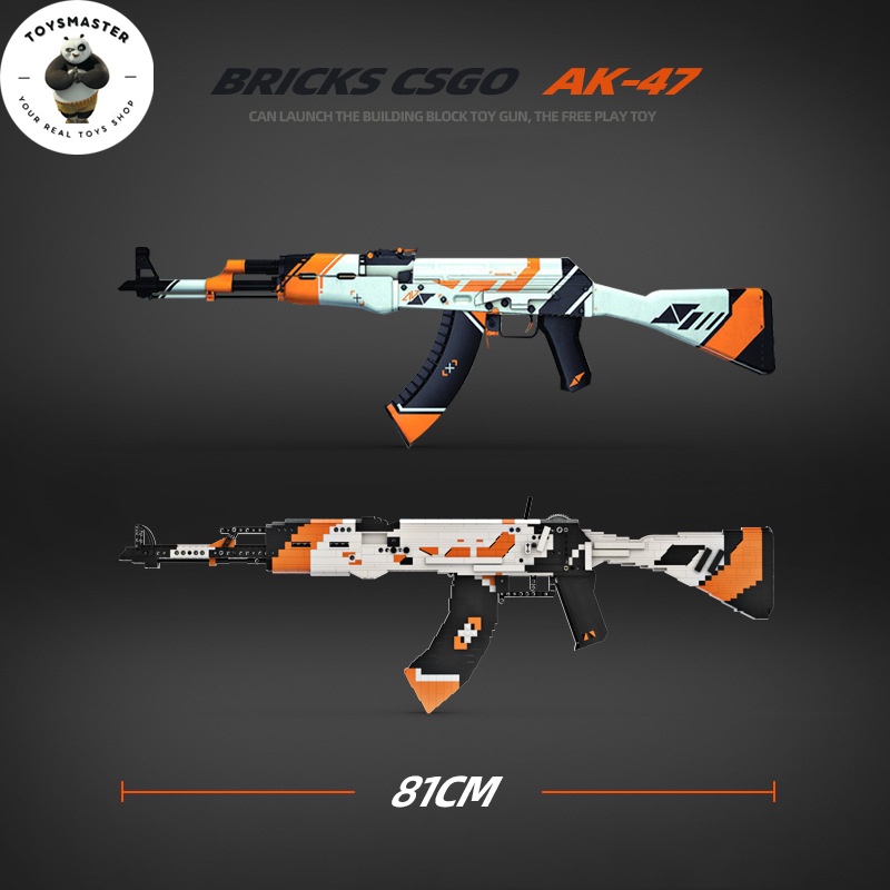 Đồ Chơi Lắp Ráp Kiểu LEGO Súng Mô Hình PUBG AK47 Asiimov Với 1200+ Mảnh Ghép,Bản Thiết Kế Tiêu Chuẩn Tỉ Lệ 1:1 Kevin 183