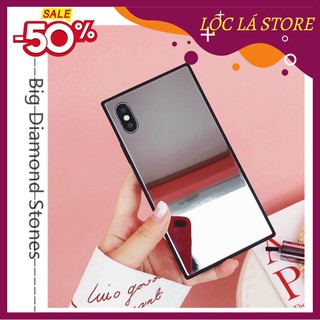 Ốp tráng gương viền vuông cho iPhone