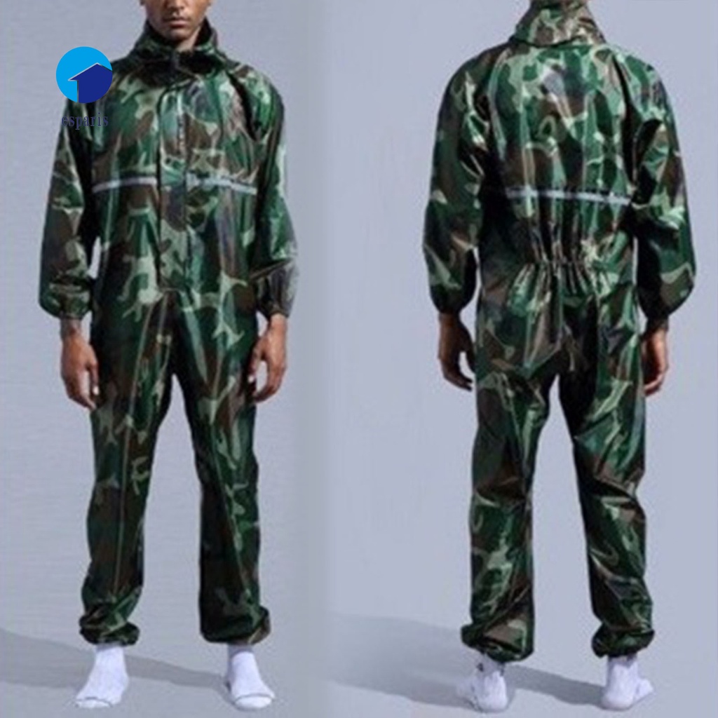 Bộ Áo Mưa Liền Quần Có Mũ Trùm Thoáng Khí Chống Nước Thời Trang Cho Nam Và Nữ Nhiều Mẫu