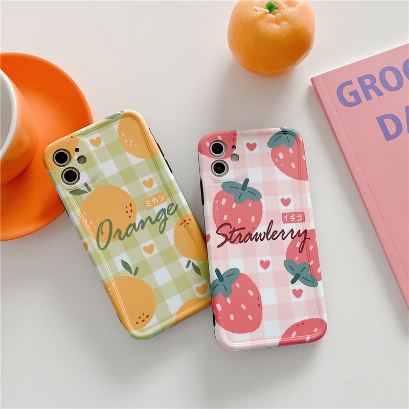 Ốp lưng iphone imd new hè cam dâu 5/5s/6/6plus/6s/6splus/7/7plus/8/8plus/x/xr/xs/11/12/pro/max/plus/promax - Awifi Q1-5 | BigBuy360 - bigbuy360.vn