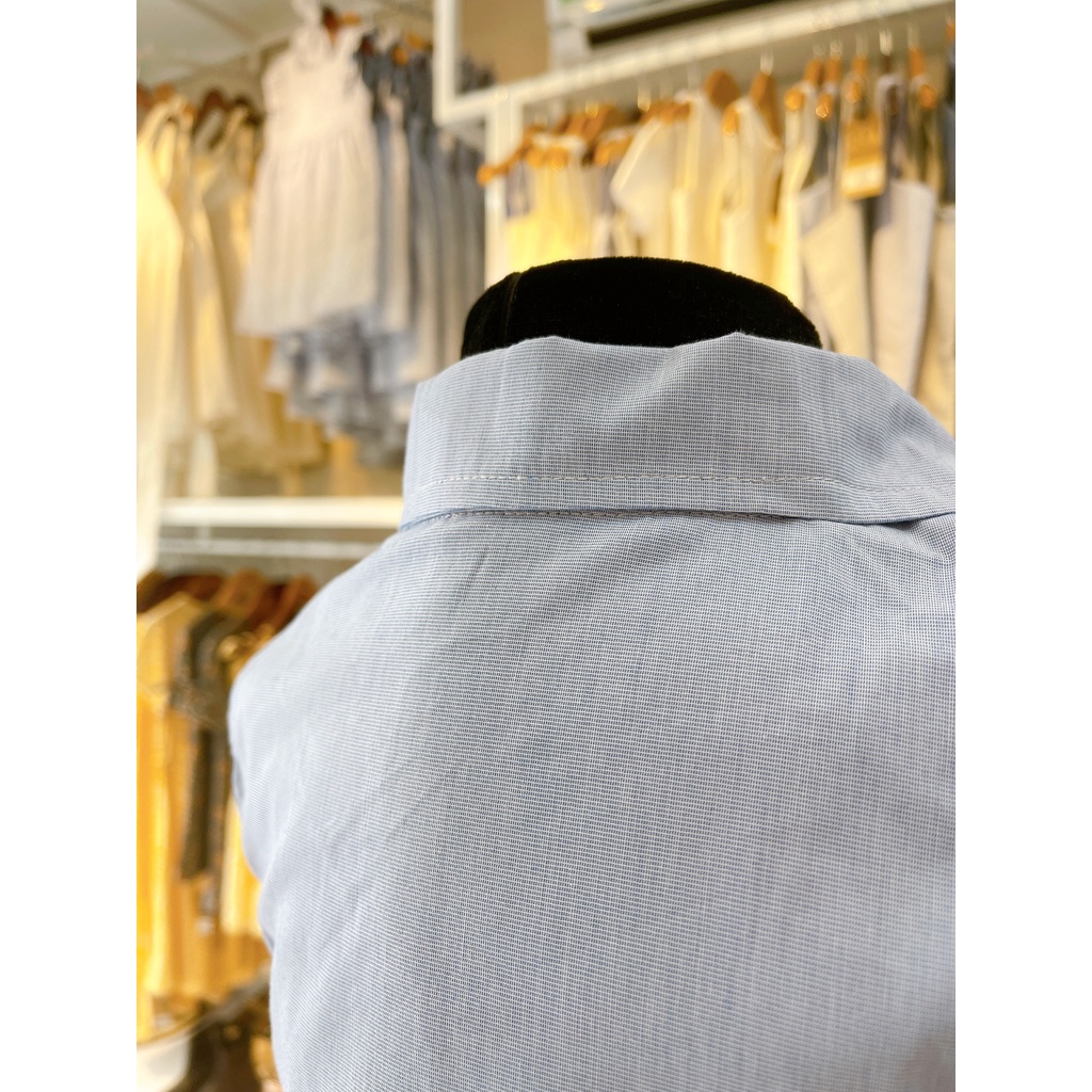 Đầm Xanh Sát Nách Cổ Sơ Mi Cà Vạt Màu Ngẫu Nhiên Sora Chan - M019