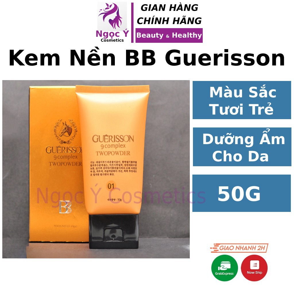 Kem nền BB Guerisson 9 Complex 50g cream che khuyết điểm cho da nhạy cảm da dầu mụn kem mac cilo fit me Ngọc Ý Cosmetics