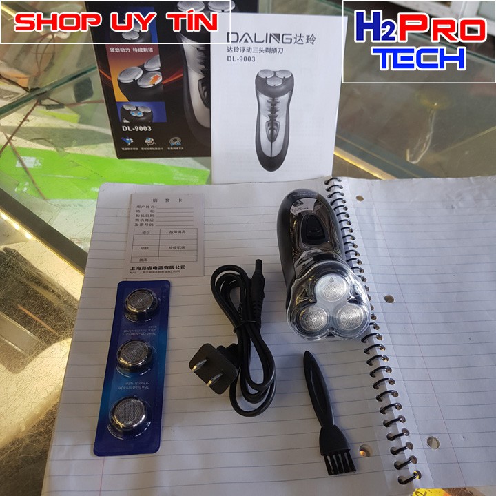Máy cạo râu 3 lưỡi Daling DL-9003A 2021 H2Pro đa năng 2 trong 1 cạo râu-cạo viền sạch-êm-thoải mái