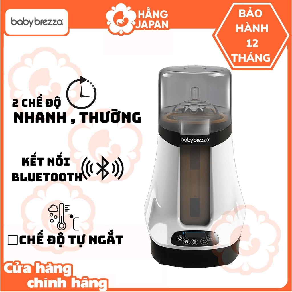 Máy hâm sữa Baby Brezza có kết nối Bluetooth hàng chính hãng bảo hành 1 năm