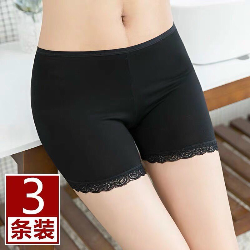Quần mặc váy thun viền ren co zãn thoải mái, bầu bì bon chen được