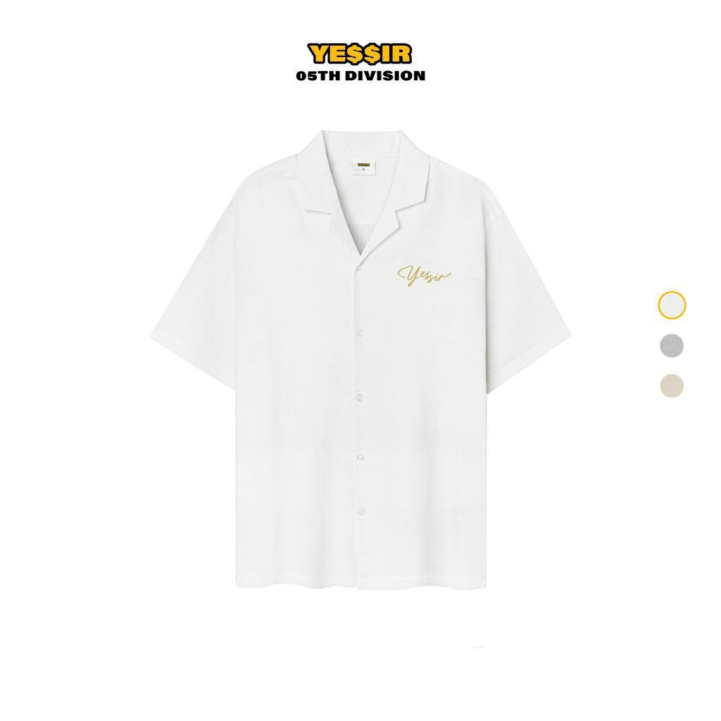 Yessir - Camp Collar Linen Shirt - Áo sơ mi tay ngắn