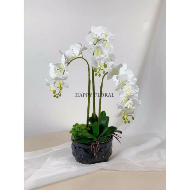 Hoa giả- lan hồ điệp cao su 7 bông