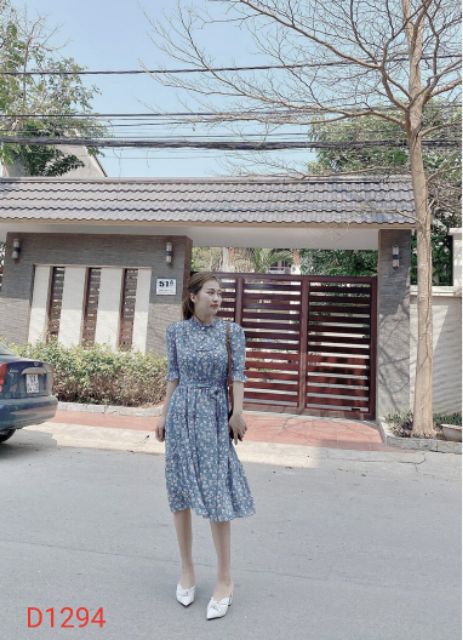Đầm xòe hoa nhí Cati D1294