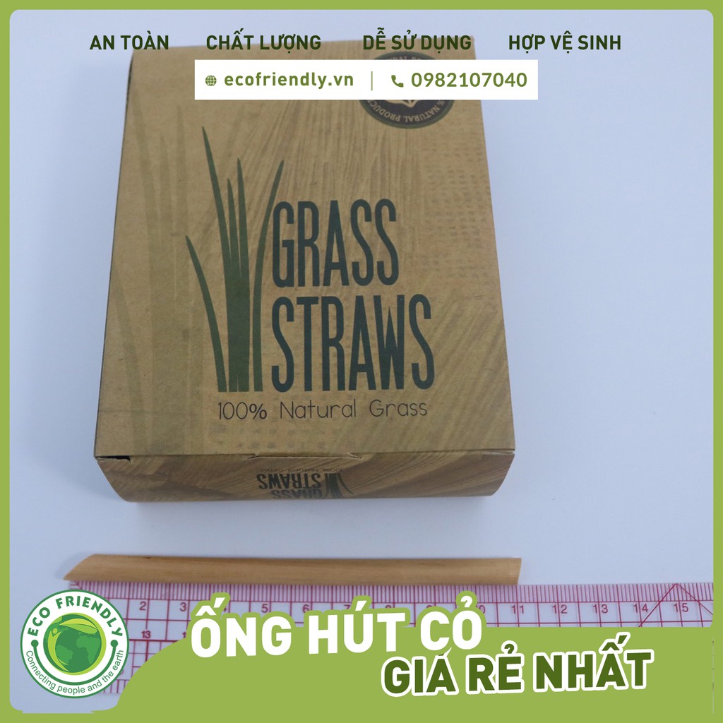 [Tặng không bán] Ống hút cỏ bàng (Grass straws) Túi 5 ống dài 11 cm - Hàng xuất khẩu đi Mỹ - Dùng được cho tất cả các